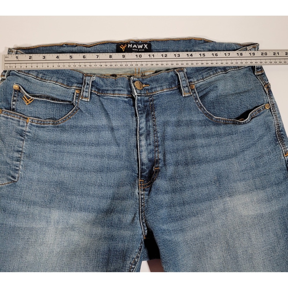 HAWX Work Gear Jeans Relaxed Fit Denim Blue Comfort Size 42x30 (40x30) - Picture 4 of 11